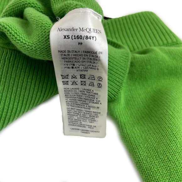 Alexander McQueen Halterneck Sweatshirt Green Sweater XS Top NEW - Picture 4 of 13
